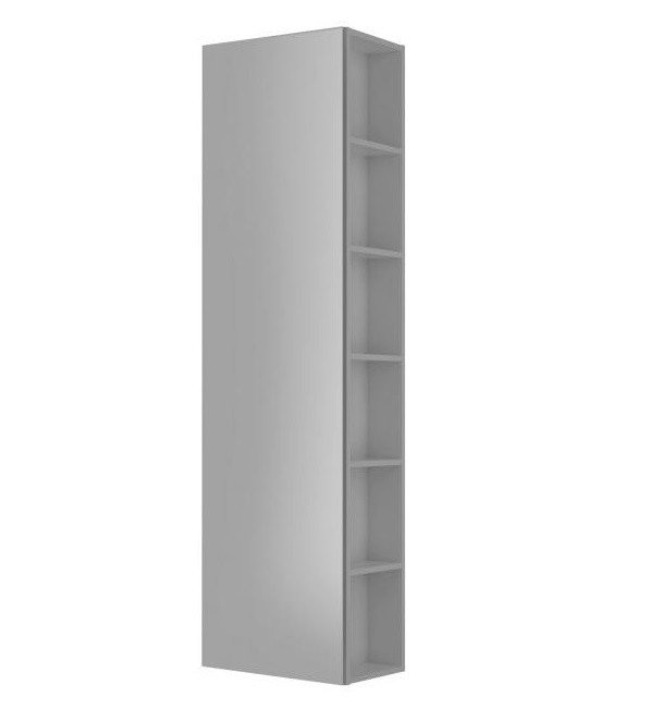 Шкаф-пенал однодверный Keuco PLAN Инокс петли слева, бок. полки, 480x1750x300 мм Петроль матовый  / 32932290001