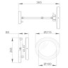 Увеличительное зеркало для ванной Ø215 мм Nofer Vanity с LED подсветкой и регулировкой / 08006.B