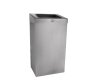  Металлическая урна WISEPRO настенная с замком 47 л Матовая сталь / 77-66M