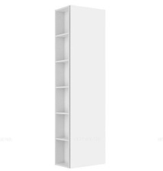 Шкаф-пенал однодверный Keuco PLAN петли справа, бок. полки, 480x1750x300 мм Белый матовый / 32931300002
