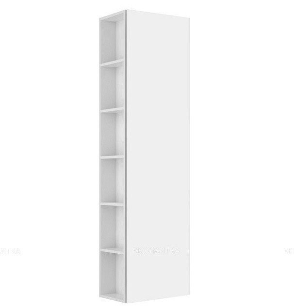 Шкаф-пенал однодверный Keuco PLAN петли справа, бок. полки, 480x1750x300 мм Белый матовый / 32931300002