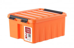 002-00.12 Rox Box Контейнер с крышкой и клипсами 2 оранжевый