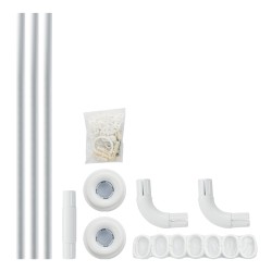 Карниз в ванную комнату угловой САНАКС 0.9х0.9х0.9 см, алюминий Белый / 10008