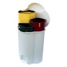 Контейнер для раздельного сбора мусора Rubbermaid Trio с педалью 2х17+1х6 л. пластик Белый / R050509  