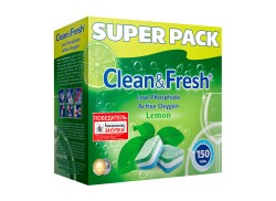 Таблетки для посудомоечной машины "Clean&Fresh"(Lotta) All in 1, 150 таб, 20 г / Cd13150