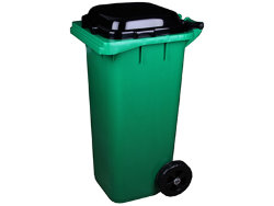 Контейнер для мусора на колесах 120л, зеленый, арт. 4603