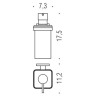 Дозатор для мыла COLOMBO DESIGN BASICQ 0,28 л настенный стекло / B9337