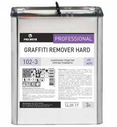 Усиленное жидкое средство Pro-Brite 102-3 GRAFFITI REMOVER HARD / для удаления граффити / 3 л