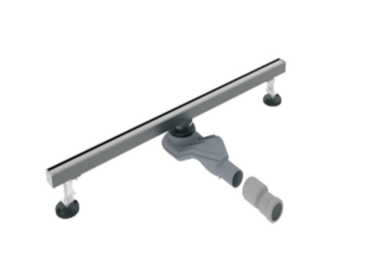 Трап канализационный угловой Diadonna 800х32 мм металл серый графит / D47-80QH