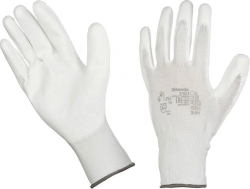 Перчатки рабочие Klimi нейлоновые с полиуретановым покрытием белые размер 10 (пара) / 27-3310