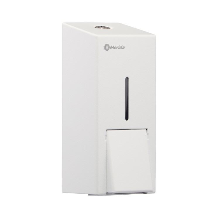 Дозатор MERIDA STELLA R для жидкого мыла наливной 500 мл металл Белый / DSB102.R