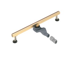 Трап канализационный угловой Diadonna 800х32 мм металл матовое золото / D47-80G