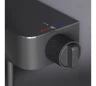 Душевая система AM.PM Func смеситель-полка для душа с термостатом: душевая штанга, верхний душ квадратный, ручной душ Черный / F078F222
