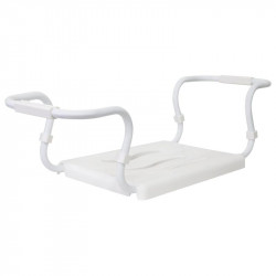 Сиденье для ванной Klimi M-KV03-01 / белый / размер сиденья 36 x 26 см