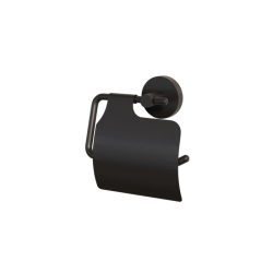 Держатель для туалетной бумаги IDDIS с крышкой, металл, Черный матовый / SENSBC0i43