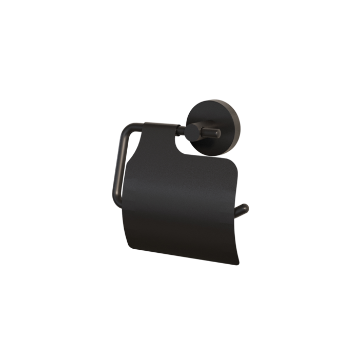 Держатель для туалетной бумаги IDDIS с крышкой, металл, Черный матовый / SENSBC0i43