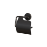 Держатель для туалетной бумаги IDDIS с крышкой, металл, Черный матовый / SENSBC0i43