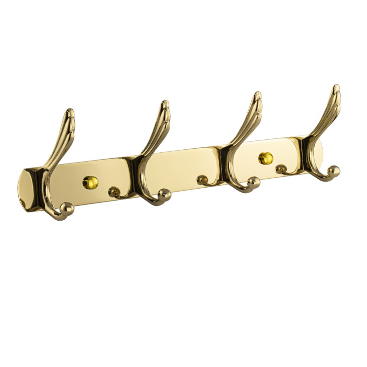 Вешалка c четырьмя двойными крючками BRIMIX Золото / 564-G