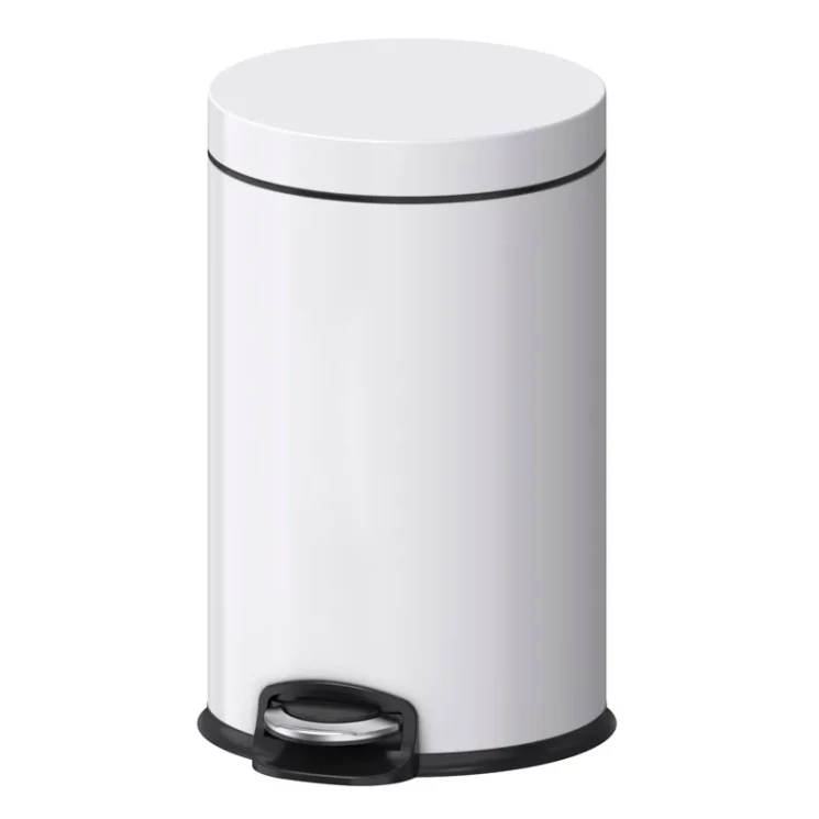 Ведро для мусора педальное WeltWasser ERFIE WT 12L Белый матовый / 10000000902