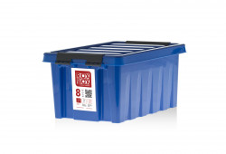 008-00.06 Rox Box Контейнер с крышкой и клипсами 8 синий