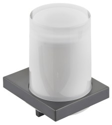 Дозатор для жидкого мыла Keuco Edition механический настенный 250 мл латунь стекло черный хром / 11152139000