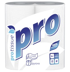 Бумажные полотенца рулонные Protissue 2сл 2 рулона (упак.) / C162