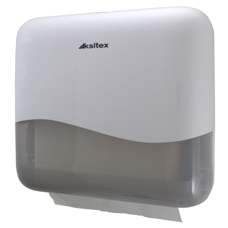 Диспенсер бумажных полотенец V-сложения Ksitex пластик белый / TH-905W