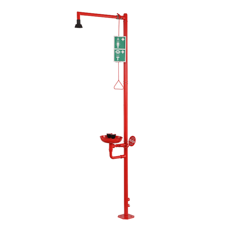 Душевая стойка с глазным душем SANELA SLSN 23 нерж. сталь Красный / 92230
