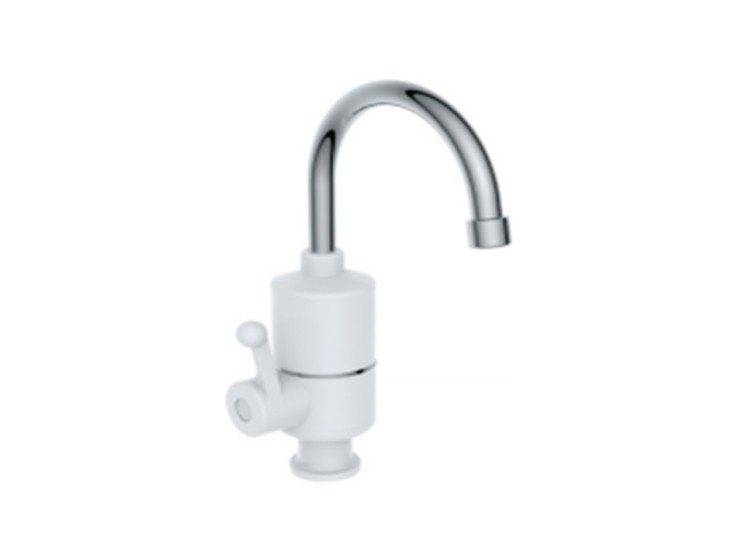 Смеситель электрический Potato металл пластик белый хром / P0061-7