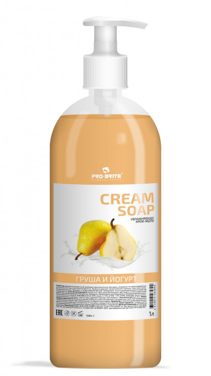 1084-1 Жидкое крем-мыло PRO-BRITE Cream Soap "Груша и йогурт" / 1 л