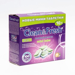 Таблетки Clean&Fresh minitabs для посудомоечной машины 100 шт (упак.) / Cd13100m