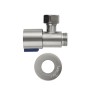 Кран металлокерамика угловой МАГНУС 1/2"х1/2" с накидной гайкой Синий / 9269-S