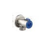 Кран металлокерамика угловой МАГНУС 1/2"х1/2" с накидной гайкой Синий / 9269-S