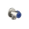 Кран металлокерамика угловой МАГНУС 1/2"х1/2" с накидной гайкой Синий / 9269-S