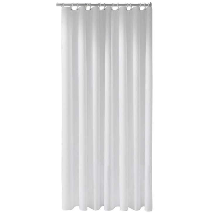 Душевая занавеска KEUCO PLAN 100 % тревира, 2000x1800 мм, 11 люверсов, в комплекте с кольцами Светло-серый / 14943000320