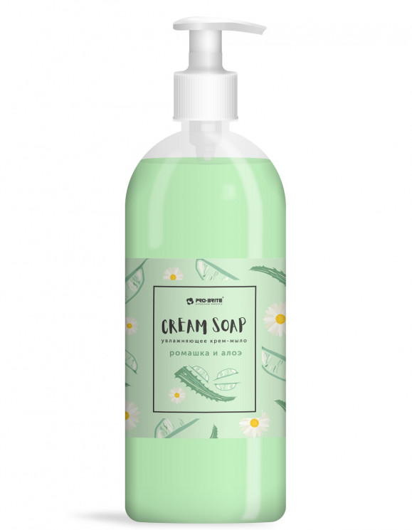 1090-1 Жидкое крем-мыло PRO-BRITE Cream Soap "Ромашка и алоэ" / 1 л