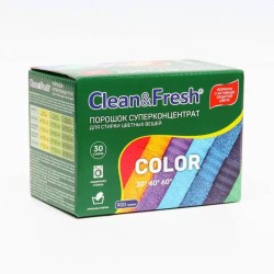 Cтиральный порошок Cуперконцентрат для цветных вещей Clean&Fresh 900 г / Cl3900w