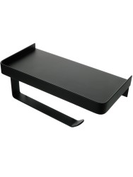 Бумагодержатель с полкой для телефона Fixsen Hotel Черный / FX-31011B