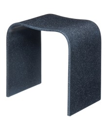 Табурет для ванной Geralis акриловый камень черный / T-B