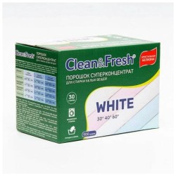 Cтиральный порошок Cуперконцентрат для белых вещей Clean&Fresh 900 г / Cl3900c