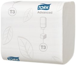Листовая туалетная бумага Tork Advanced T3 114271 (пач.)