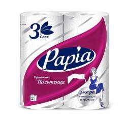 Полотенца бумажные Papia в рулоне 11,25 м 3-слоя 2рул. (упак) / 5062171