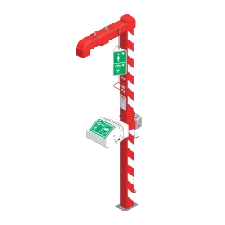 Аварийная душевая стойка SANELA SLSN 23HO уличная Красный / 82237