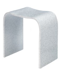 Табурет для ванной Geralis акриловый камень серый / T-DS