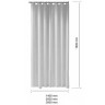 Душевая занавеска KEUCO PLAN 100 % тревира, 3000x1800 мм, 16 люверсов, в комплекте с кольцами Белый / 14943000130