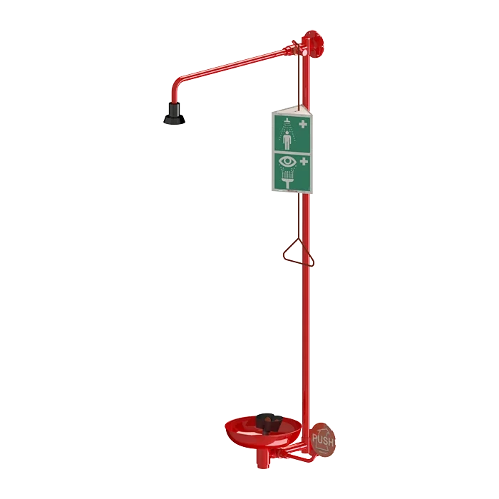 Душевая стойка с глазным душем настенная SANELA SLSN 23Z Красный / 82235