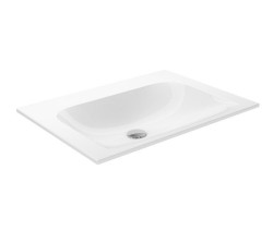 Керамический умывальник Keuco PLAN без отверстия под смеситель 655x17x494 мм, Белый / 32950316500