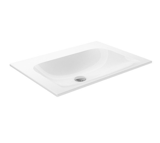 Керамический умывальник Keuco PLAN без отверстия под смеситель 655x17x494 мм, Белый / 32950316500