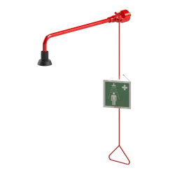 Нержавеющий настенный аварийный душ SANELA SLSN 24 Красный / 92240