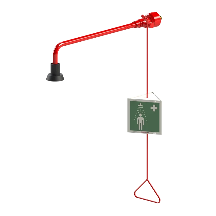 Нержавеющий настенный аварийный душ SANELA SLSN 24 Красный / 92240